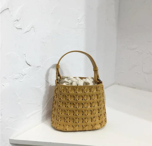 Summer Fashionable Woven  Simple Crossbody and Hand Bucket Bags